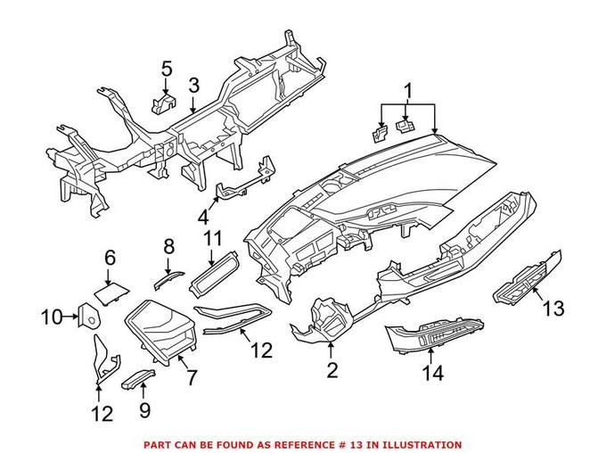 BMW Dashboard Air Vent = Driver Side Outer 64229319978